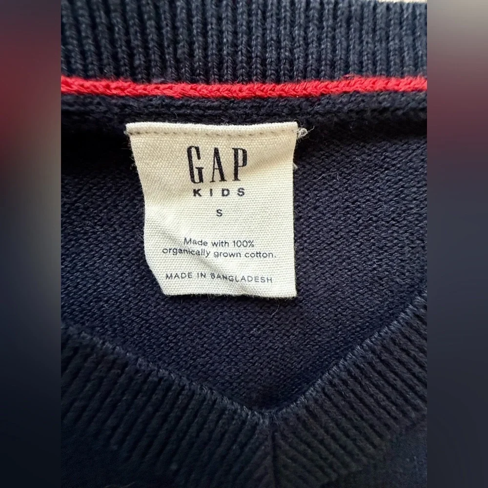 ✨ Gap Kids Navy V-Neck Sweater | Size Small (6-7Y) | 100% Cotton